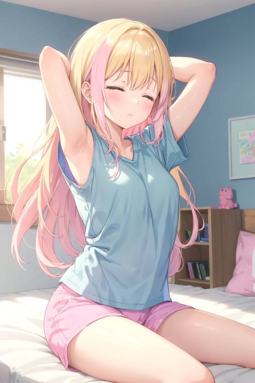 朝のストレッチ
