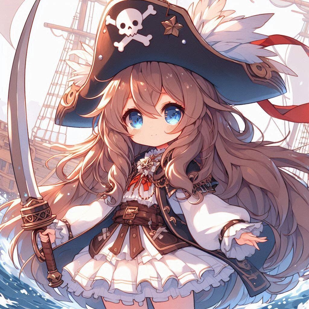 海賊船の船長な小さな女の子