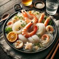 透明感のあるseafood noodle 6枚目