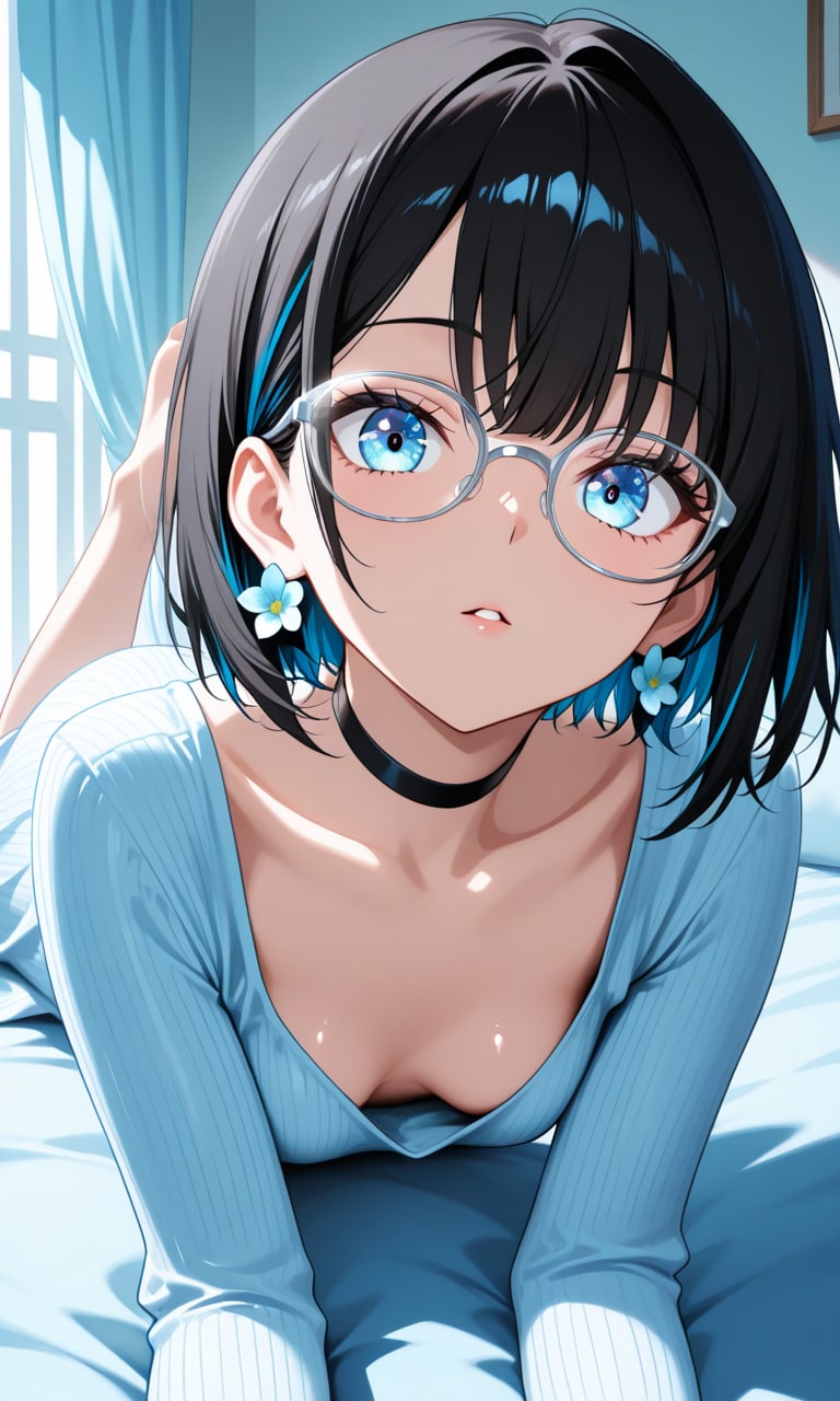 ベッドの上（華子）