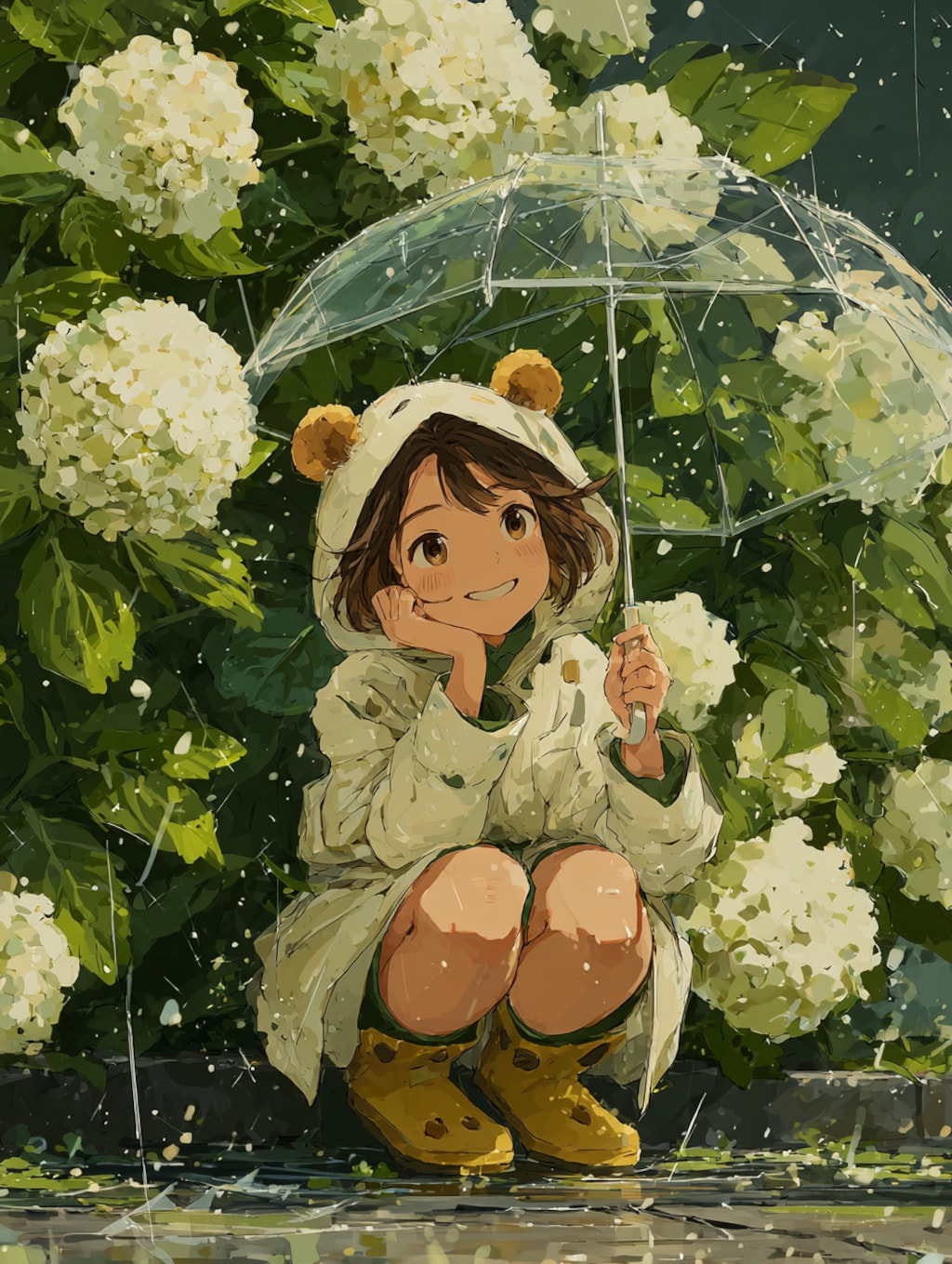 くま娘と紫陽花②🐾