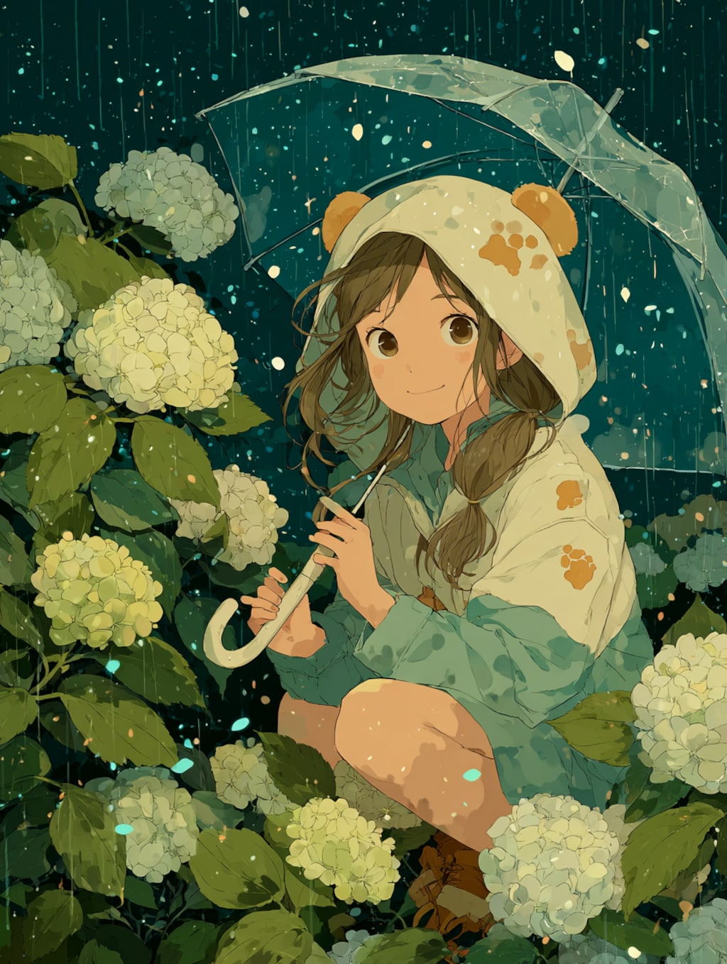 くま娘と紫陽花②🐾