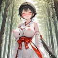 滝行巫女 2枚目