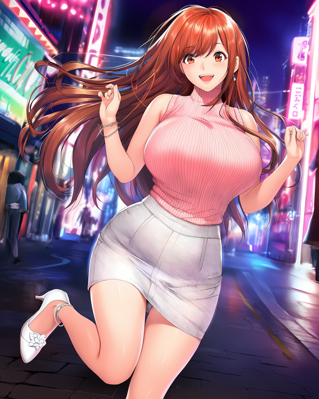 土曜の夜を満喫！ネオン輝く街でデート🌃💕