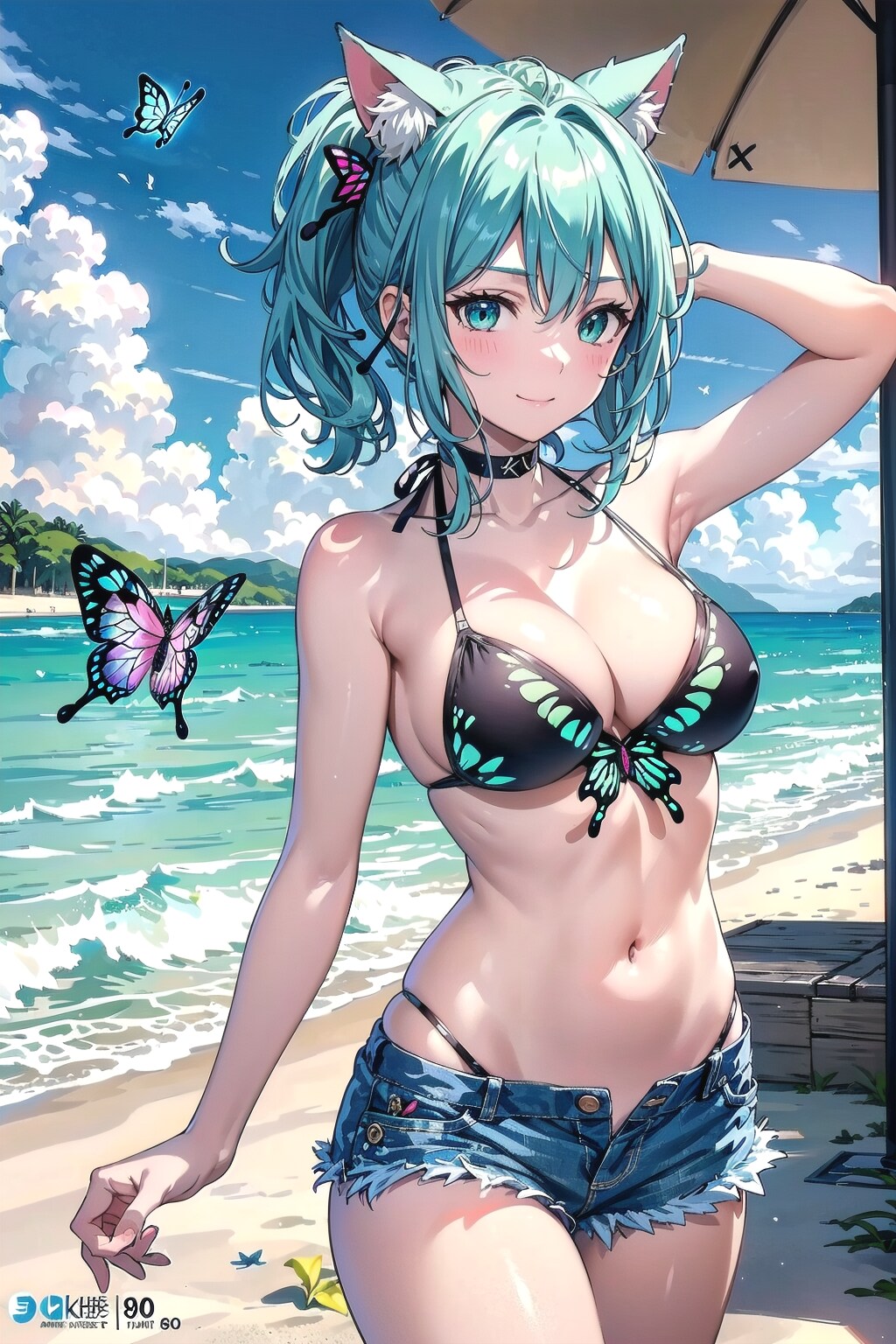 蝶柄のビキニですよ🦋👙🐱🎶