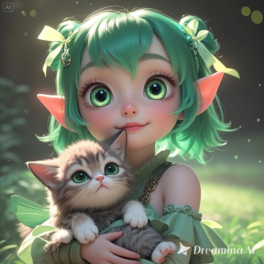 ちよるとエメラルドの子猫