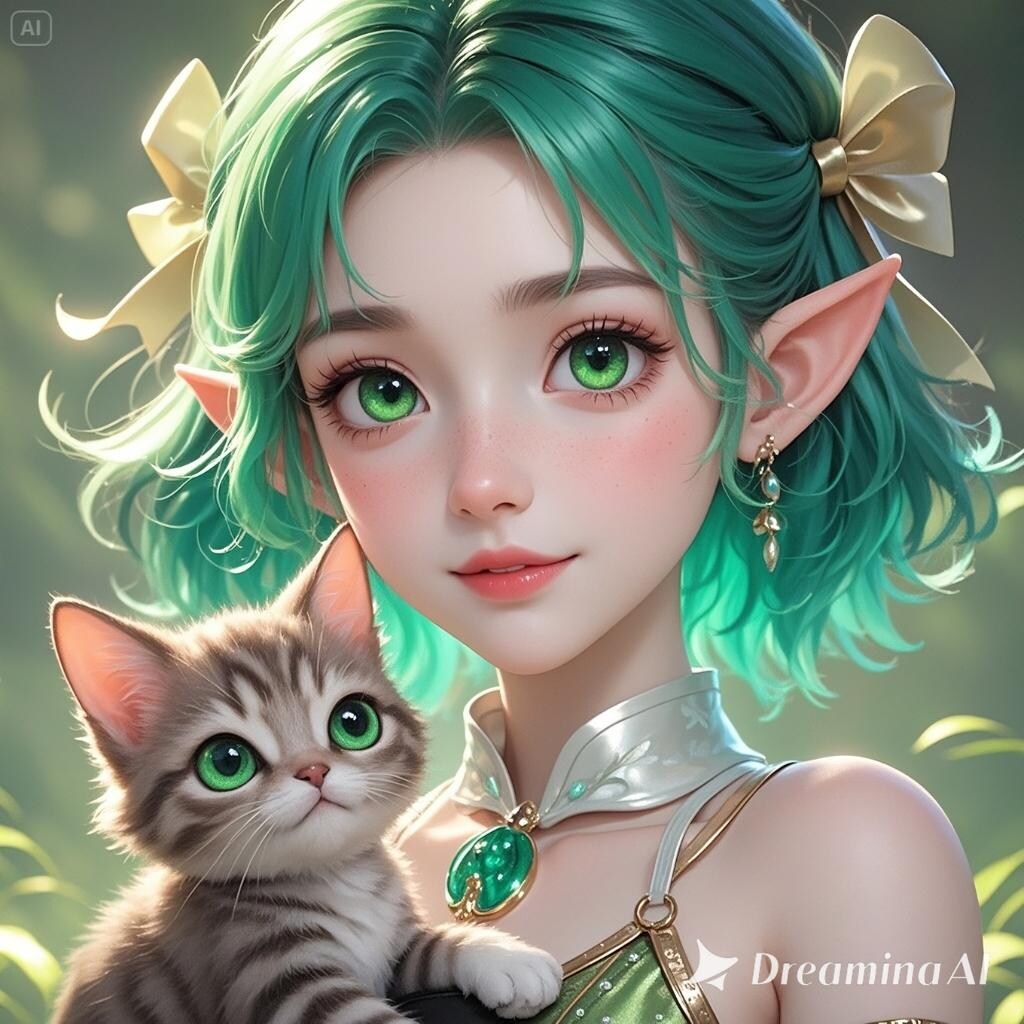 ちよるとエメラルドの子猫