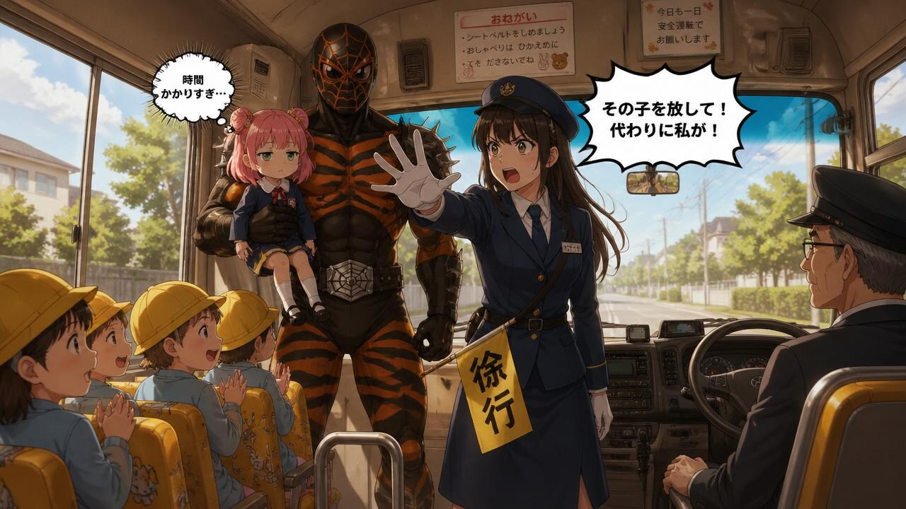 怪人対バスガイド | の人気AIイラスト・グラビア