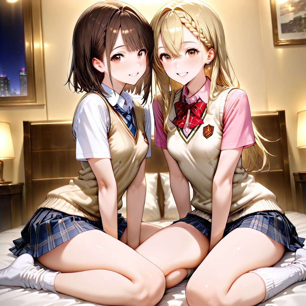 澪奈 & 歩美 Summer Uniform (5)