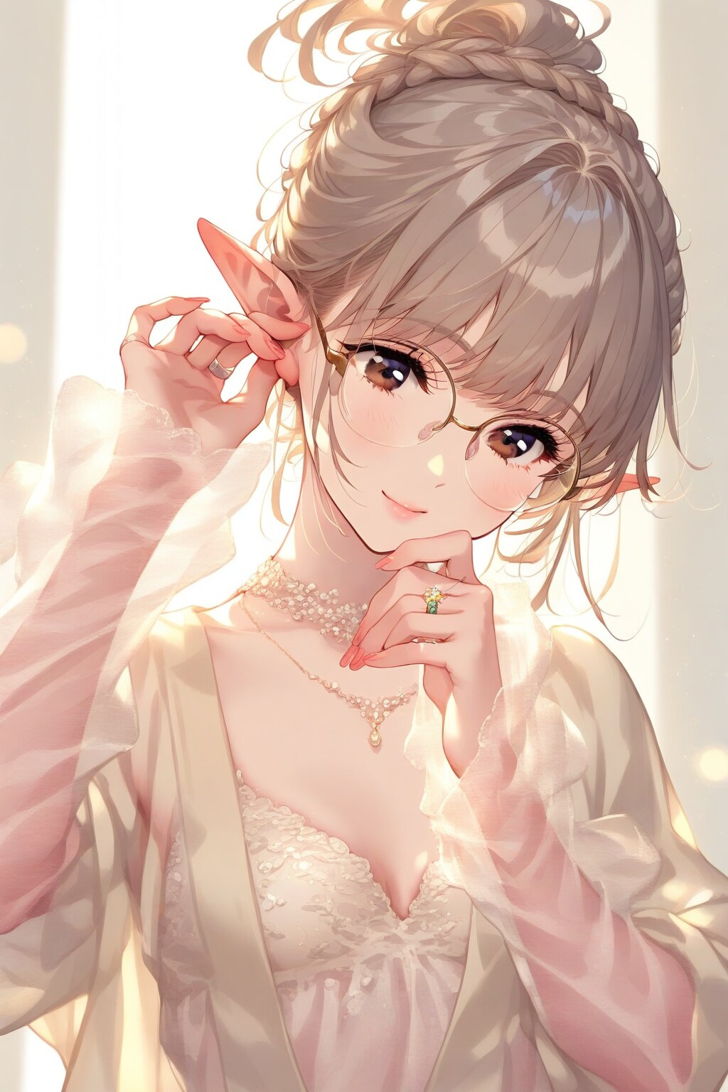 休日のエルフOL | の人気AIイラスト・グラビア