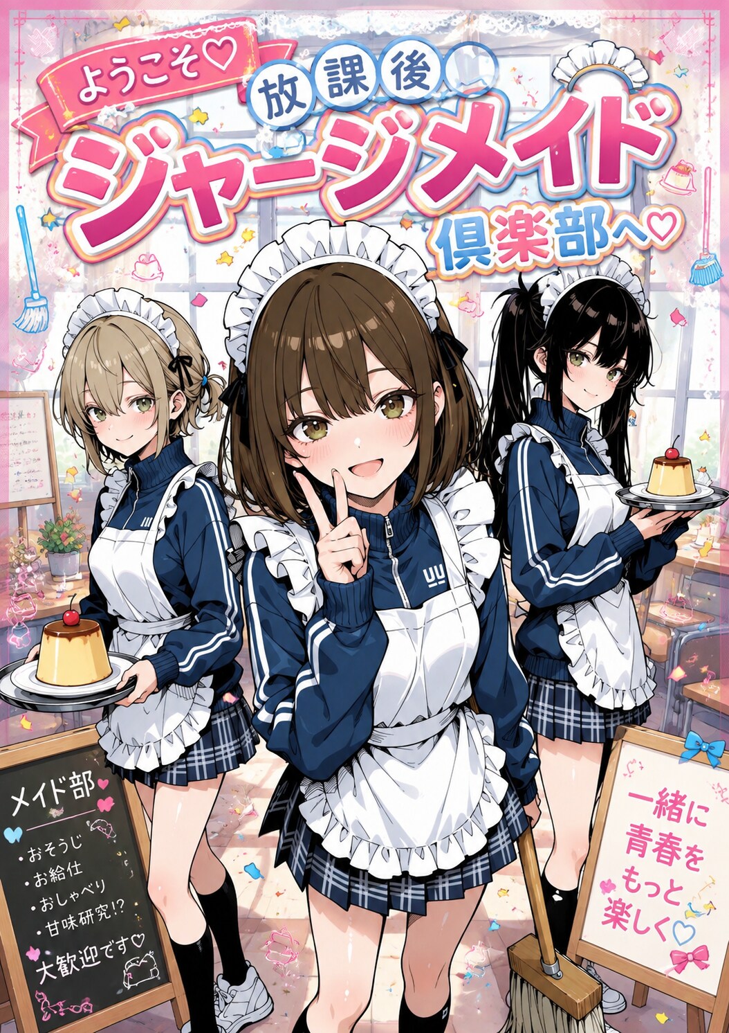 ようこそ放課後ジャージメイド俱楽部へ♡ | の人気AIイラスト・グラビア