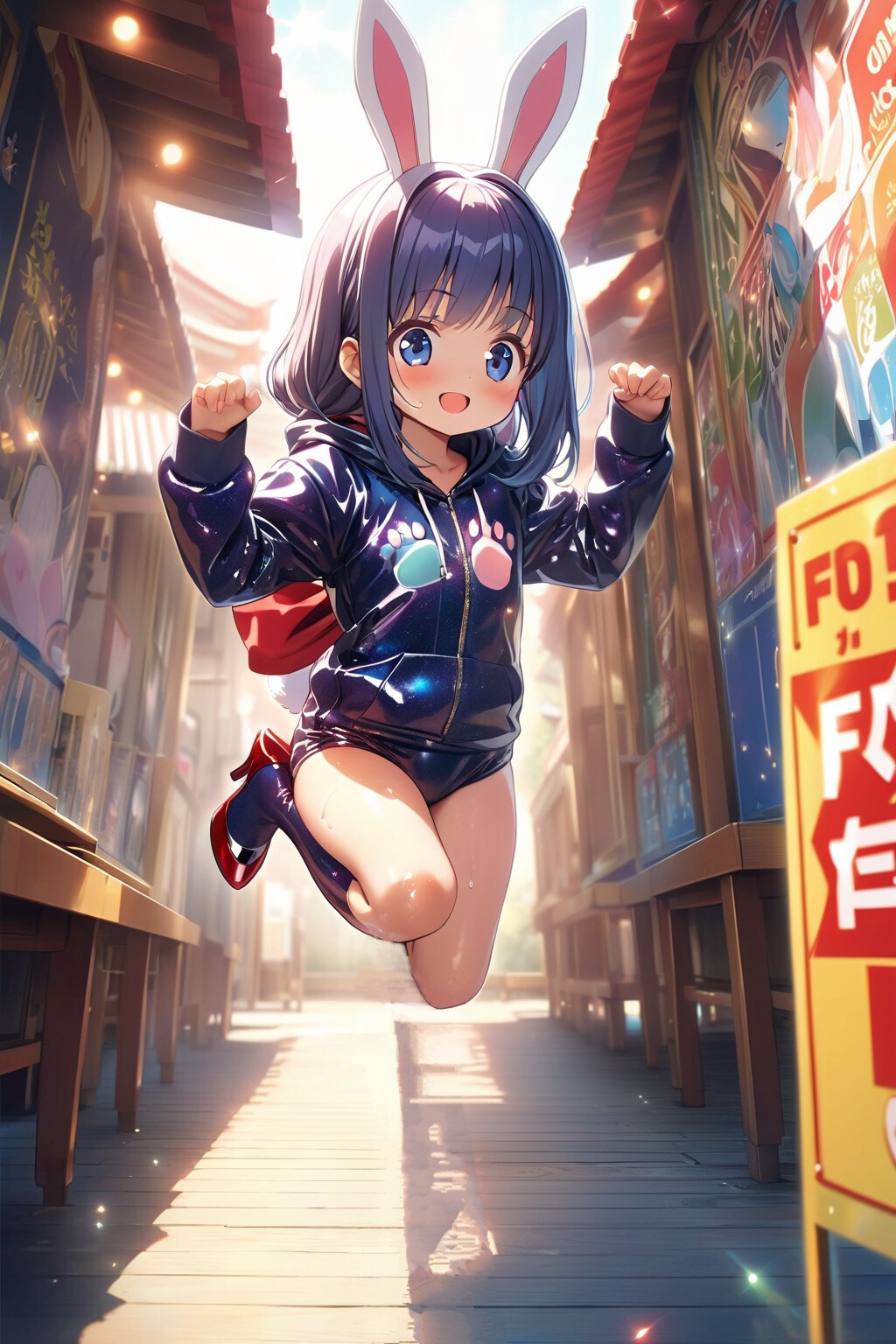 客引きうさぎ「喫茶・うさぎの穴やってまーす♡」