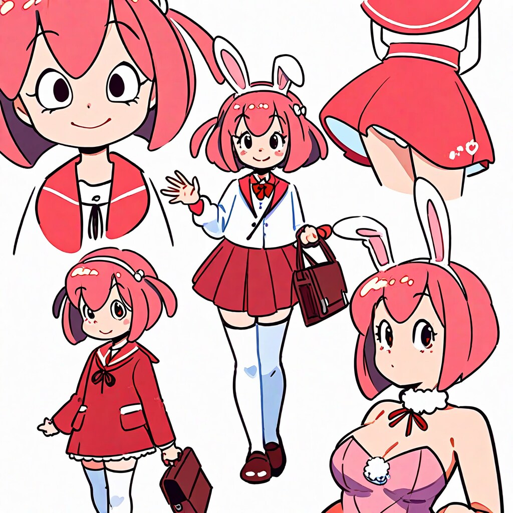 パンチラバニー女学生