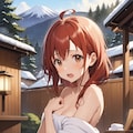 茶髪ロングちゃんと温泉 4枚目