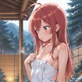 茶髪ロングちゃんと温泉 2枚目