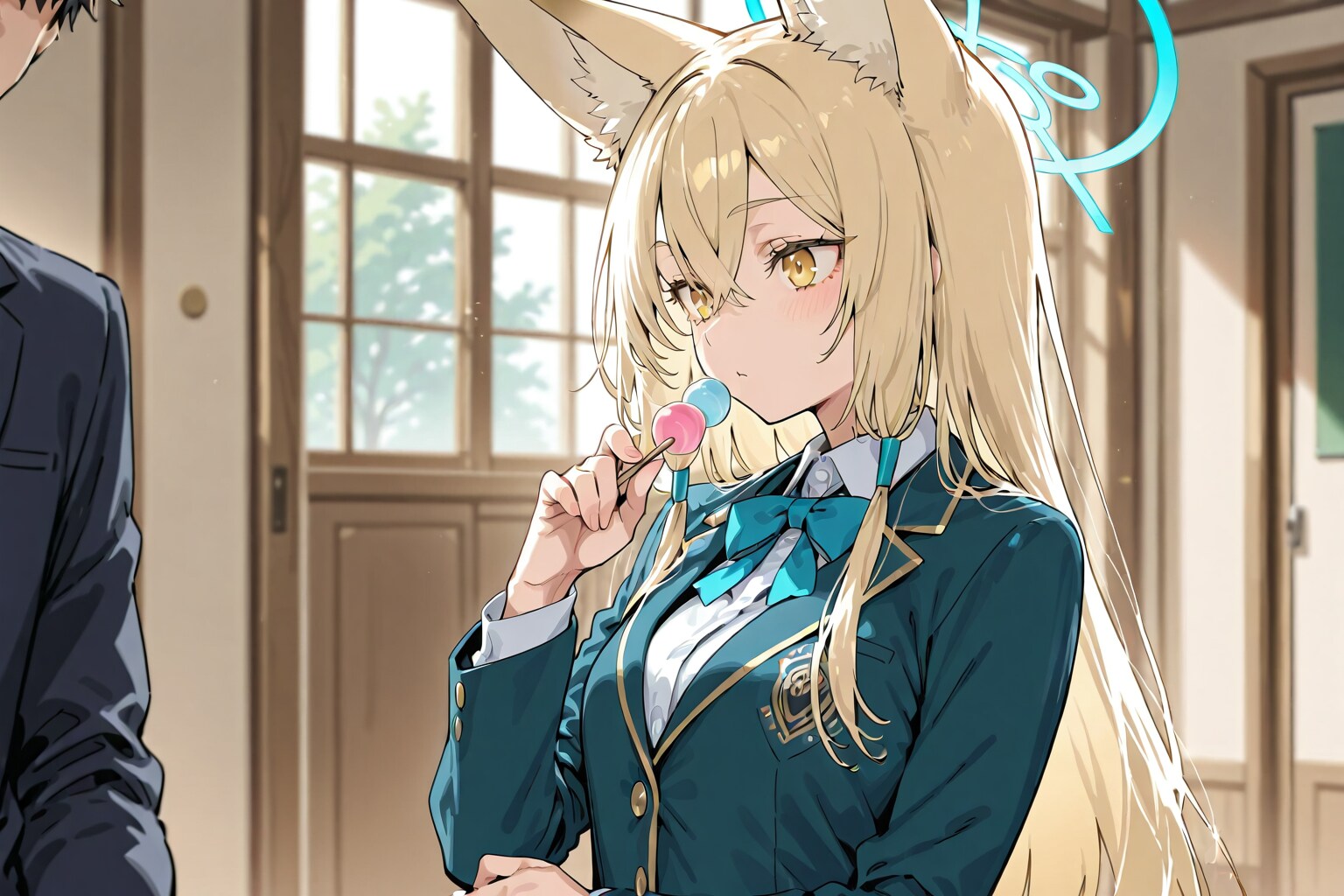 春色のブレザーを着た狐娘 | の人気AIイラスト・グラビア