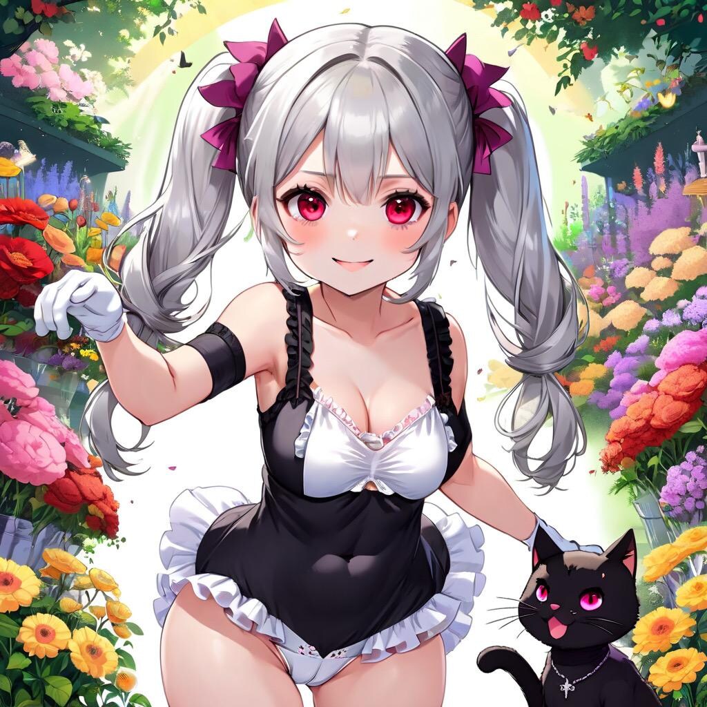 黒猫とツインテちゃん