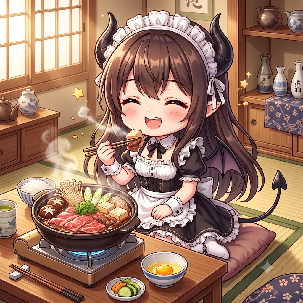 今日のお昼はすき焼きです