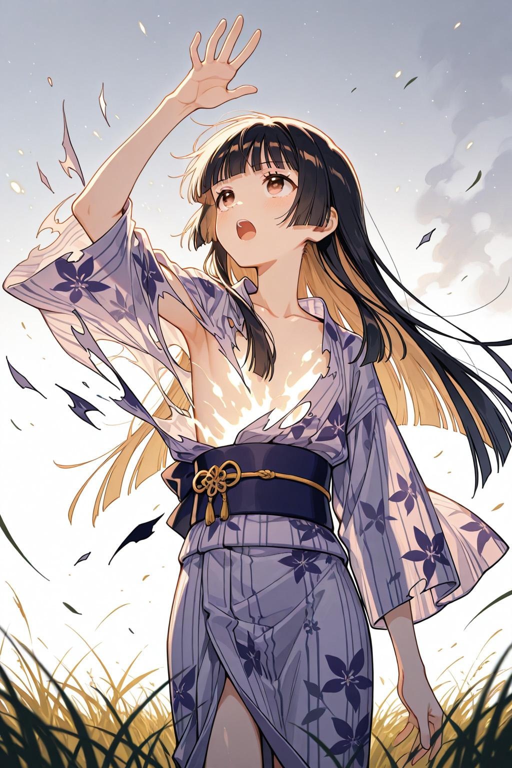 紫咲築子の変身2_衣服の崩壊