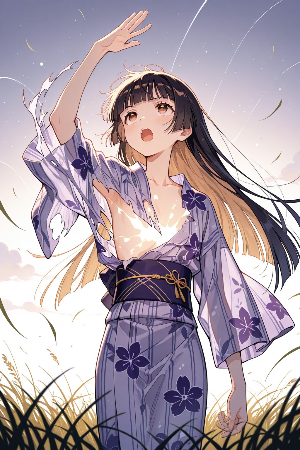 紫咲築子の変身2_衣服の崩壊