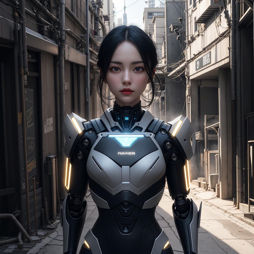 巡回中の日本の女性ロボット