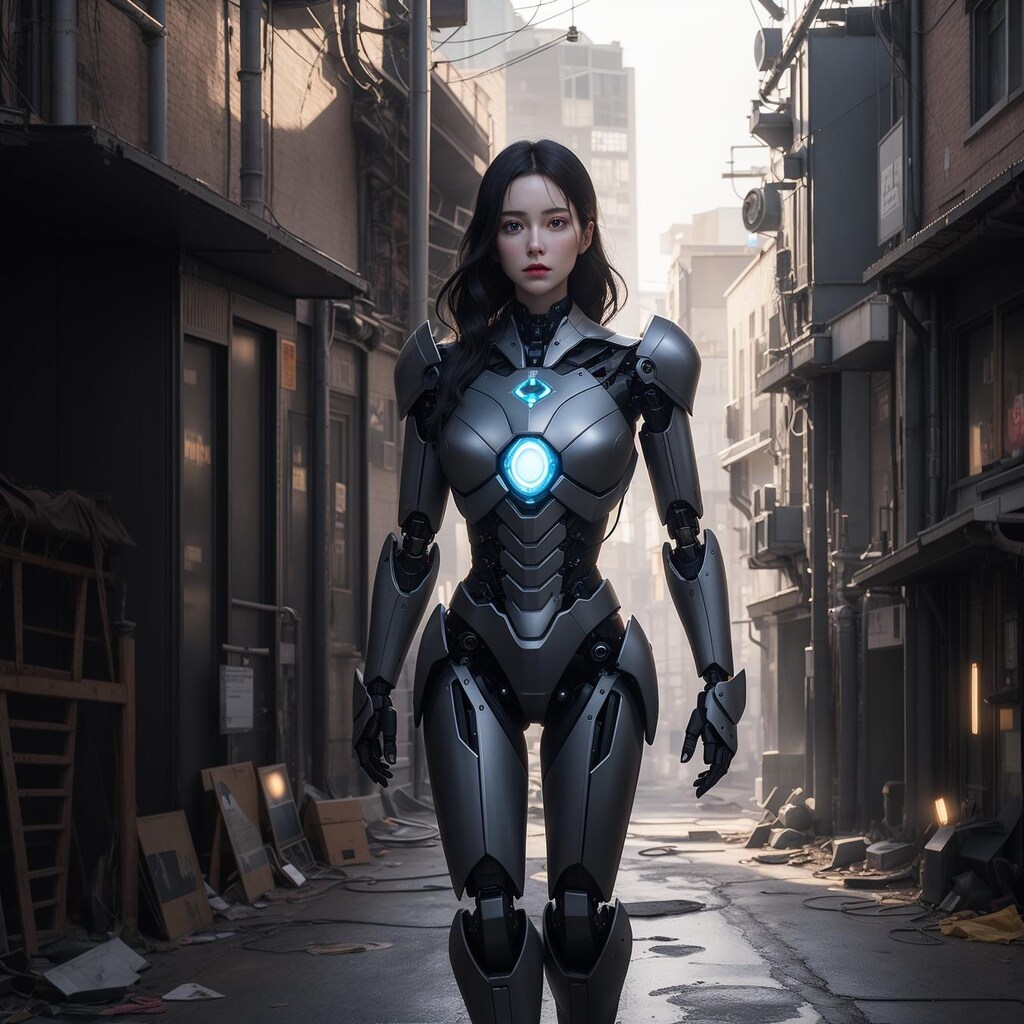 巡回中の日本の女性ロボット