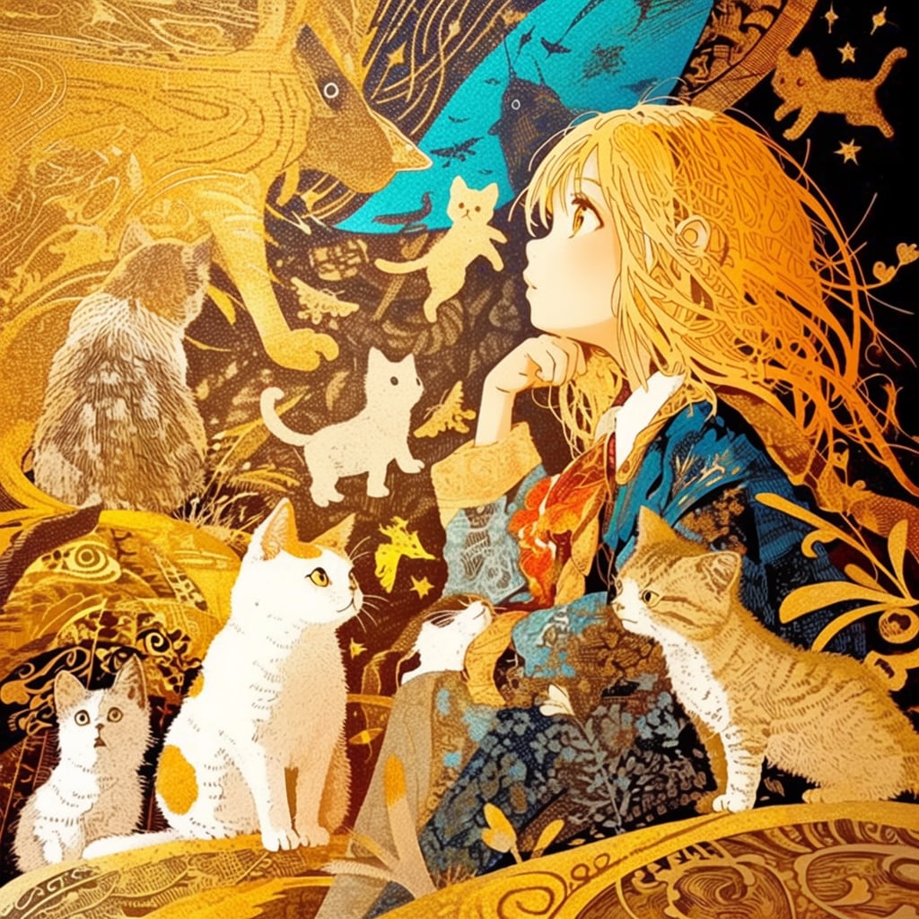 黄金の猫宮 | の人気AIイラスト・グラビア