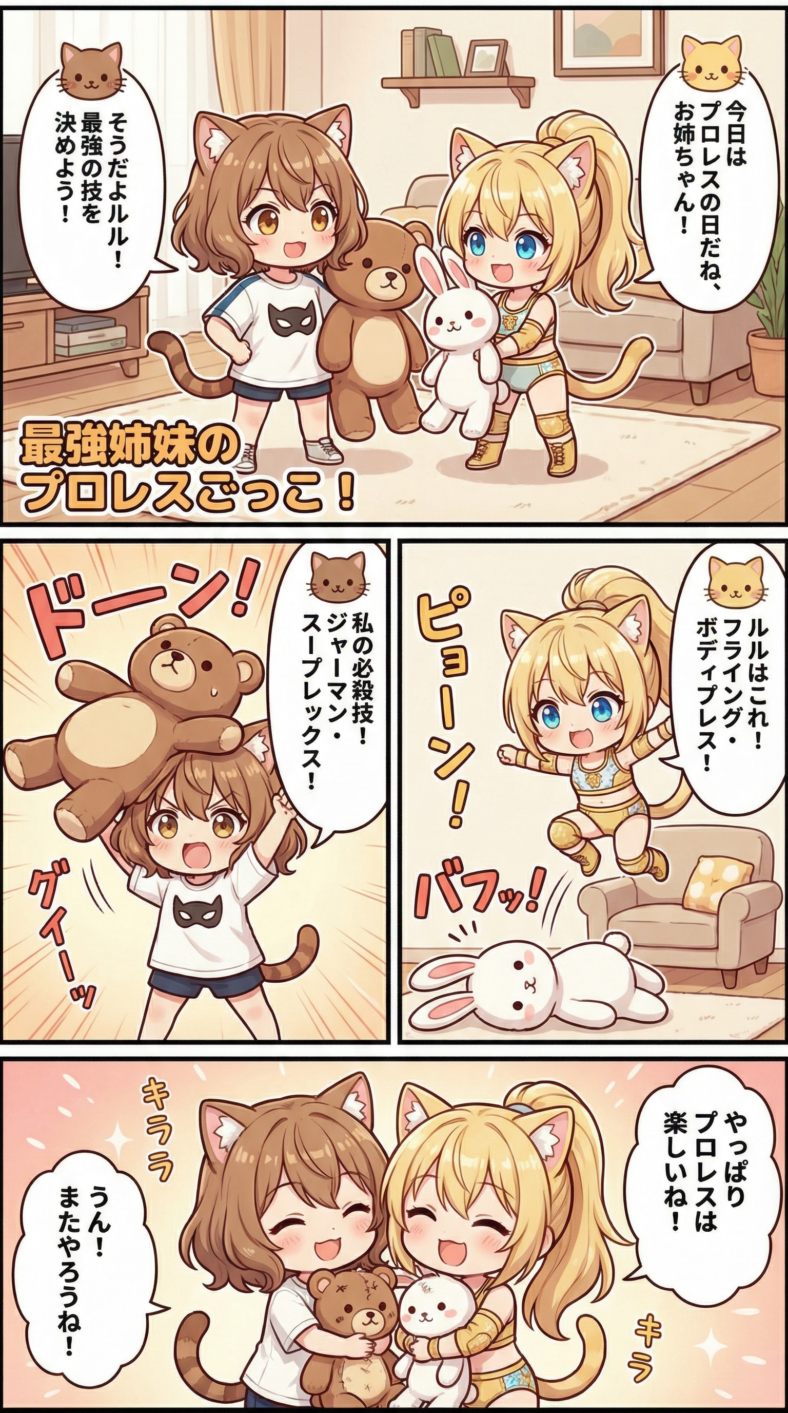 プロレスごっこ | の人気AIイラスト・グラビア