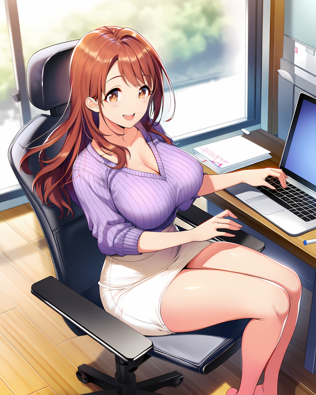 💻おうちでリモートお仕事ノノカちゃん🥰