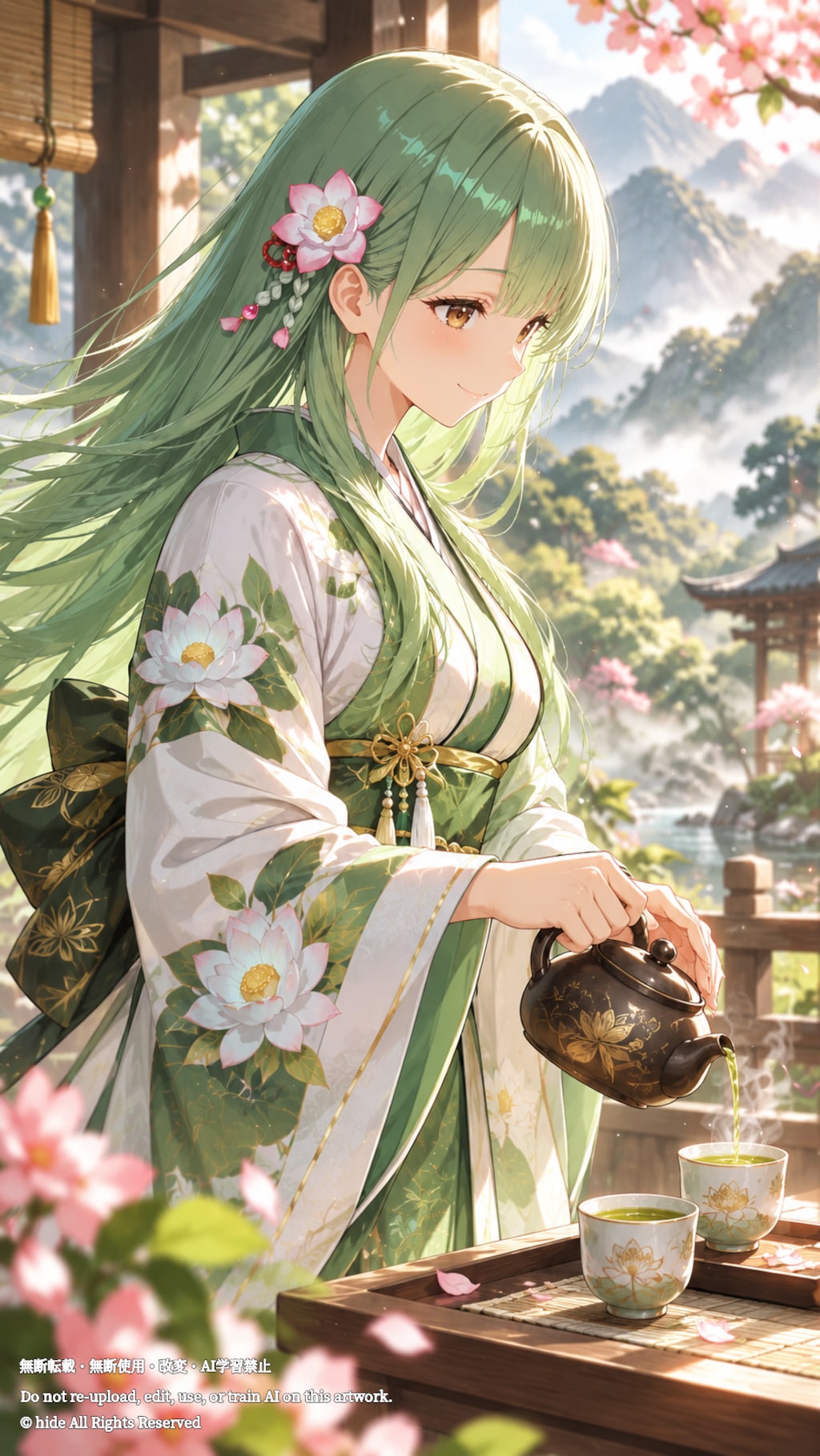 ククリヒメさん、山あいのお茶時間