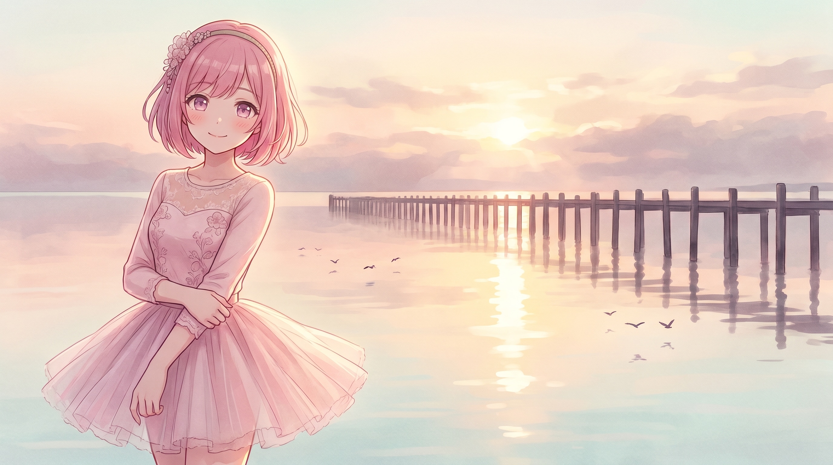 薄紅暮潮の夢影 | の人気AIイラスト・グラビア