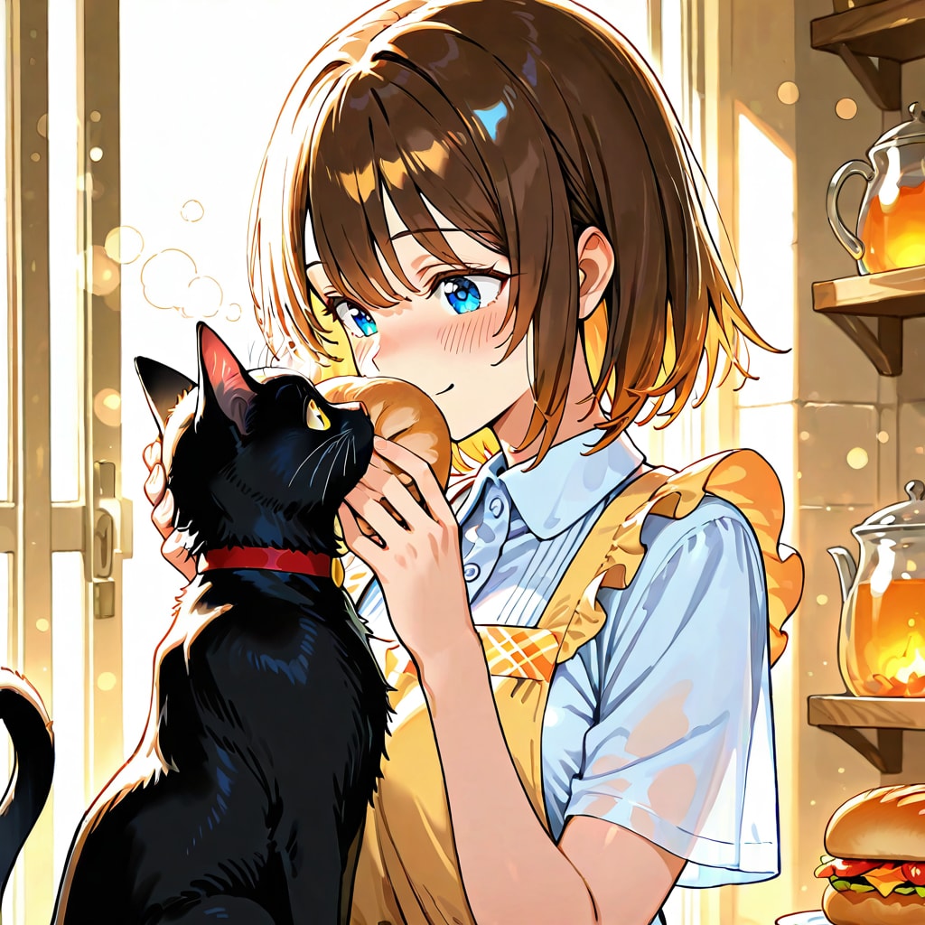 焼きたての香りと黒猫の誘惑