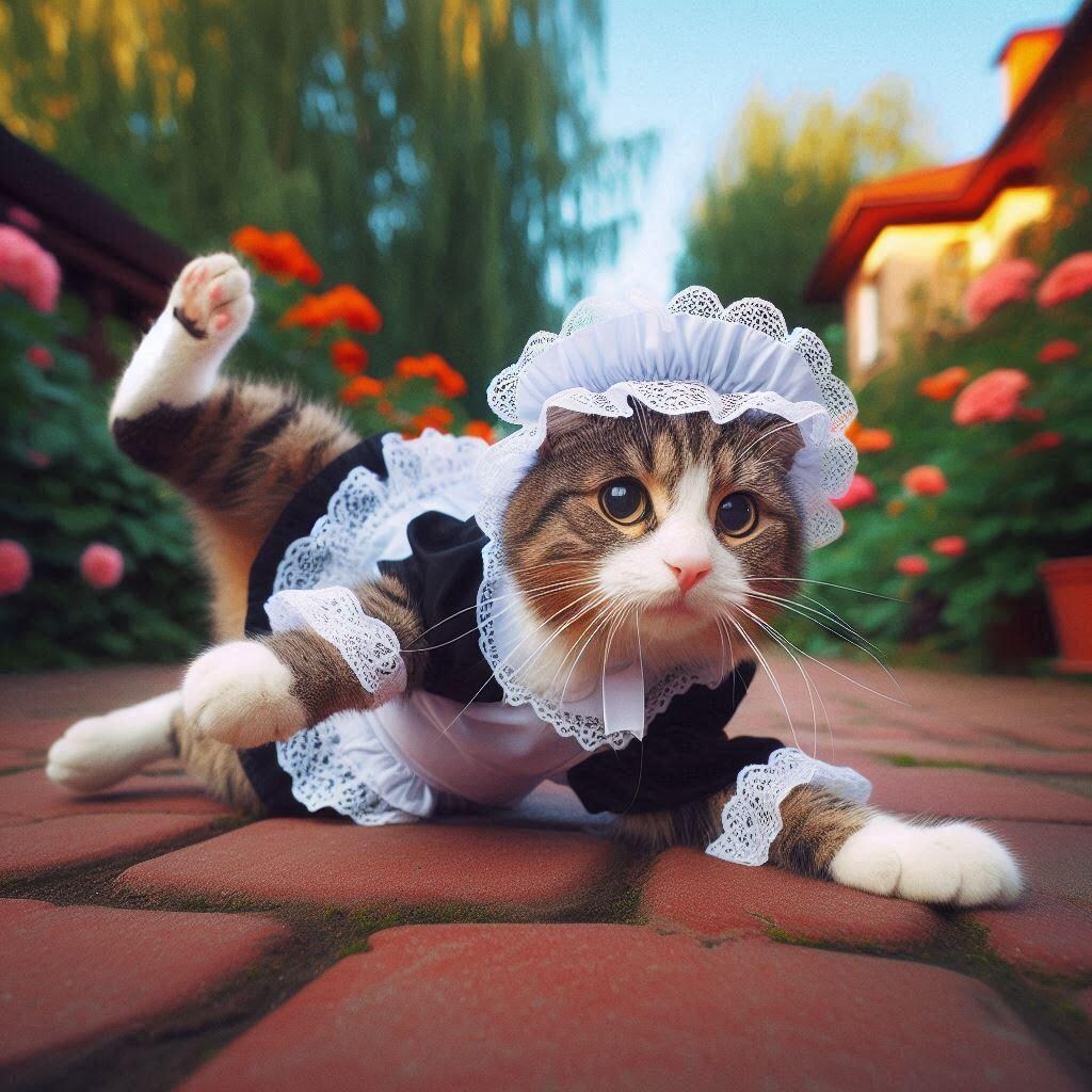 屋外猫メイド