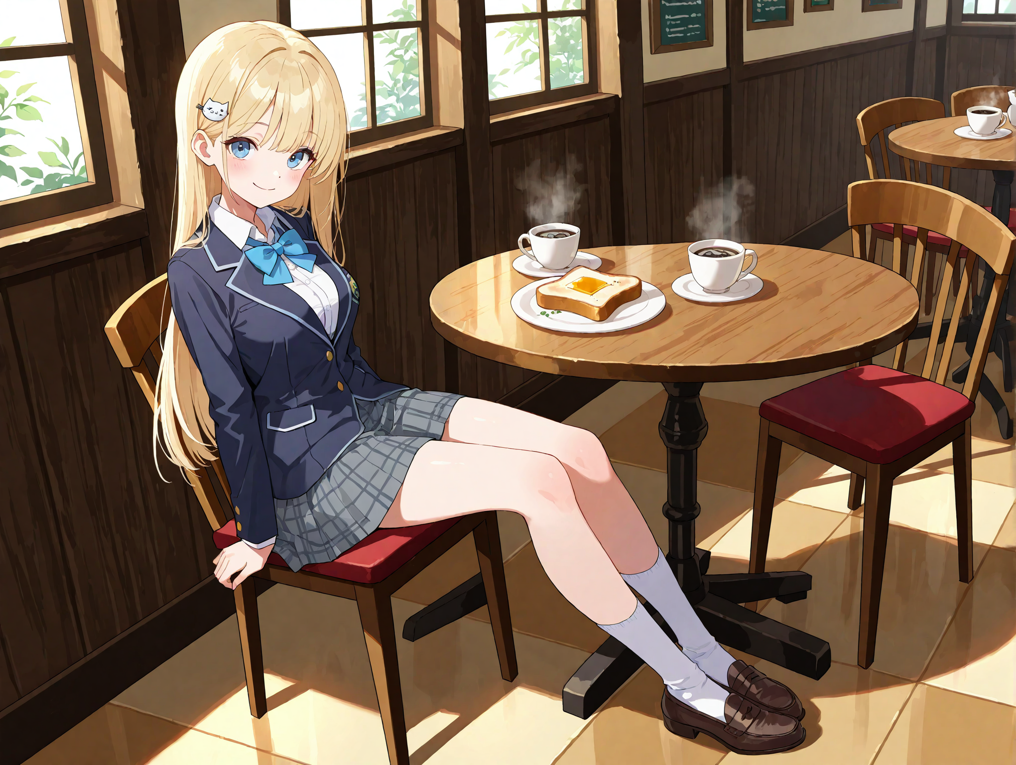 カフェで朝食