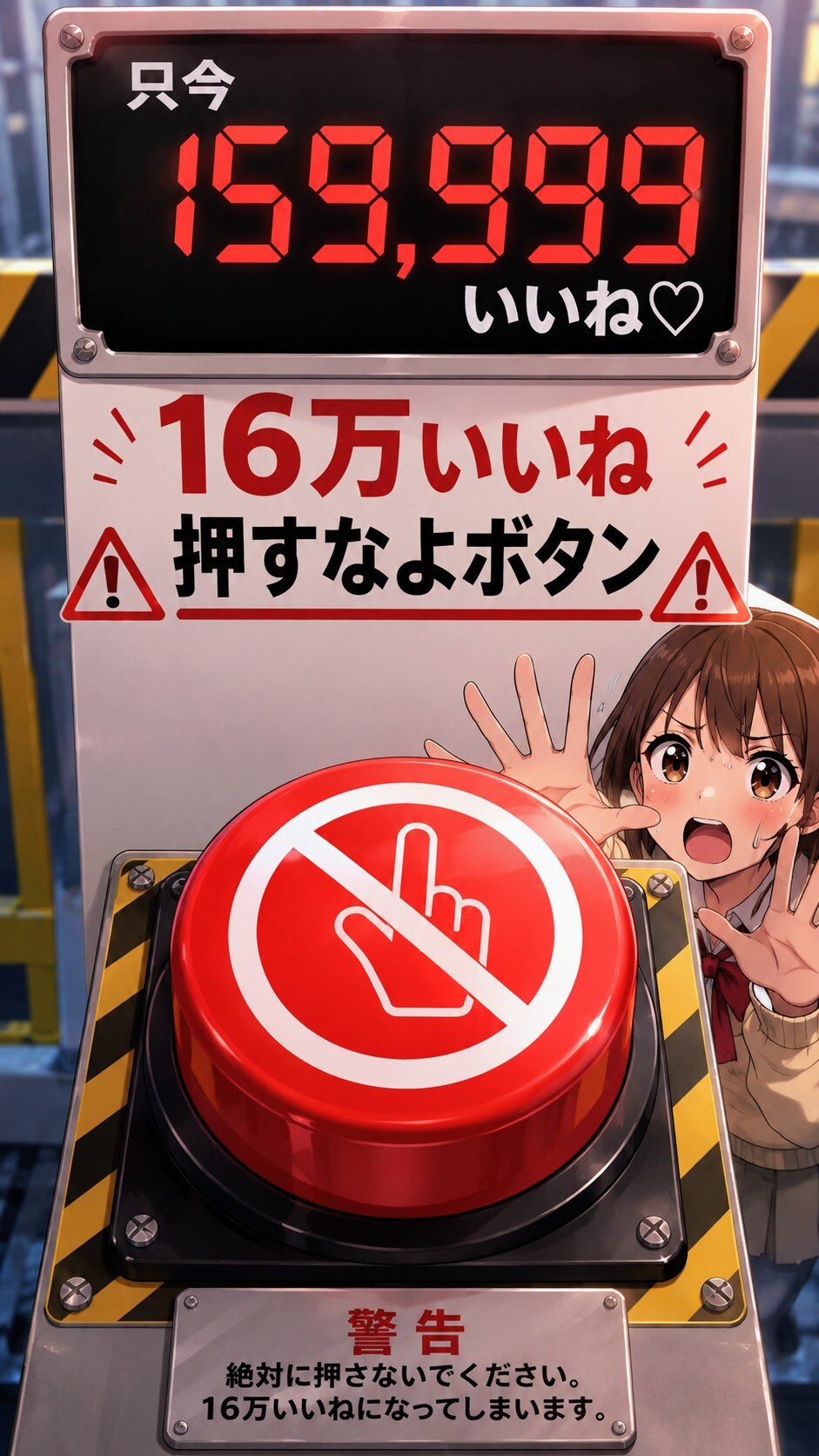 16万いいね押すなよボタン🔴