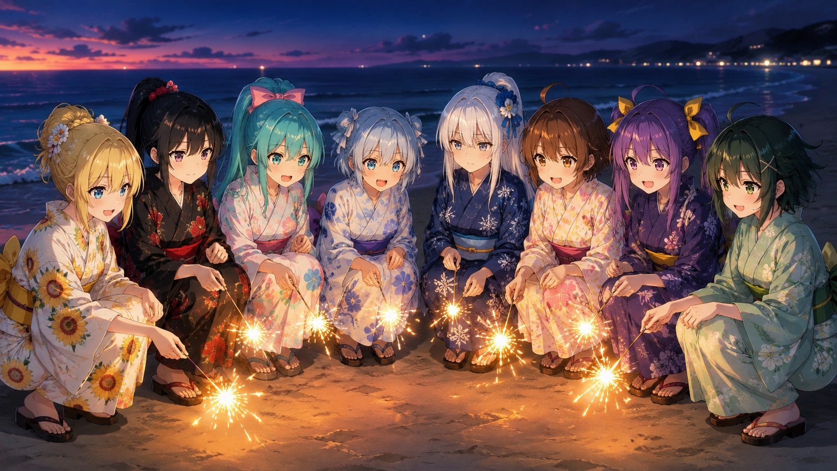 合宿最後の夜の花火大会