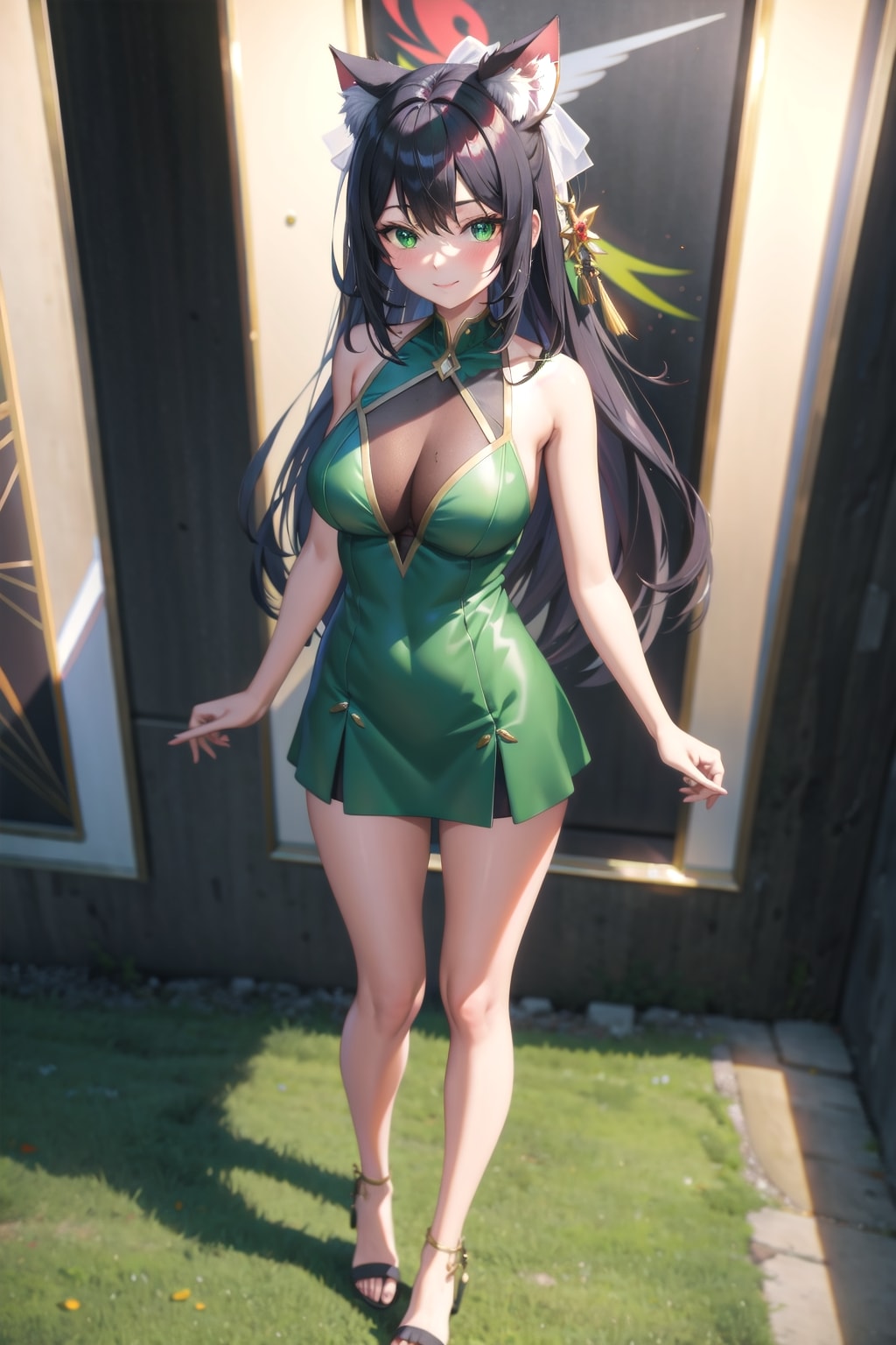 緑のワンピース