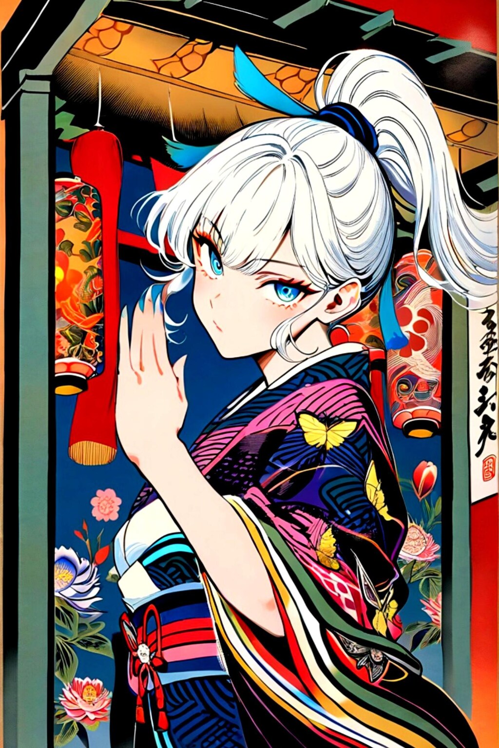 着物姿の白髪ちゃん