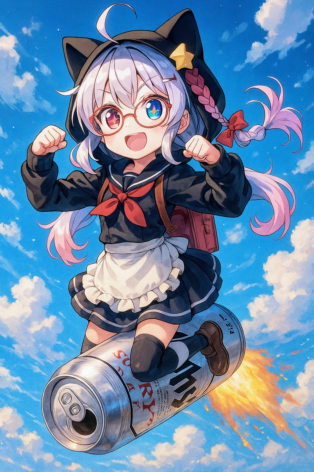 大空を駆けていくミリィちゃん