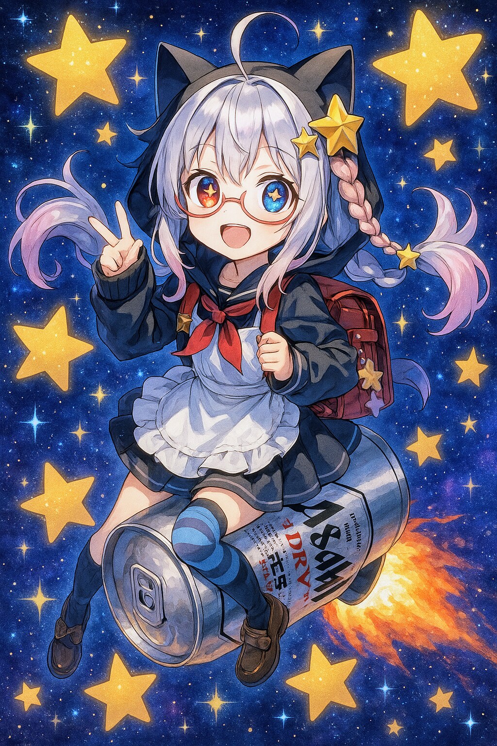 大空を駆けていくミリィちゃん