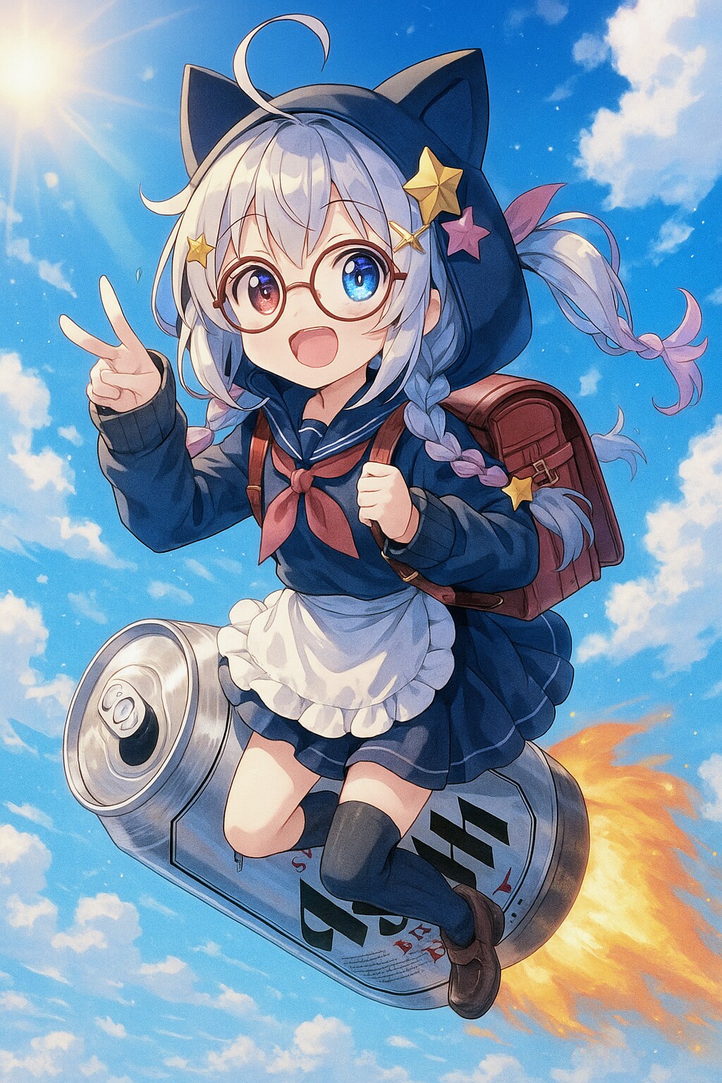 大空を駆けていくミリィちゃん