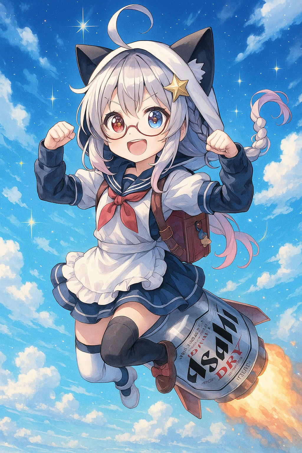 大空を駆けていくミリィちゃん