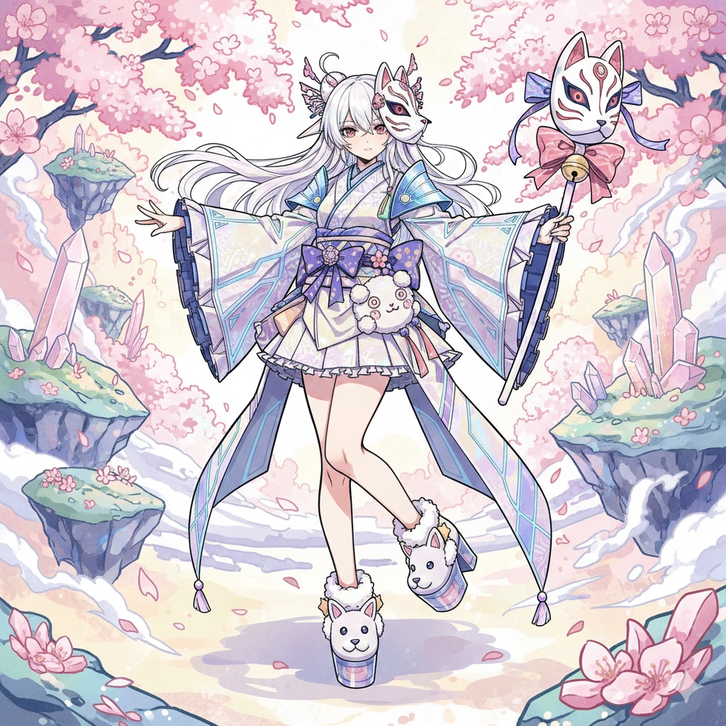 白髪の可愛い女の子【340】 | の人気AIイラスト・グラビア