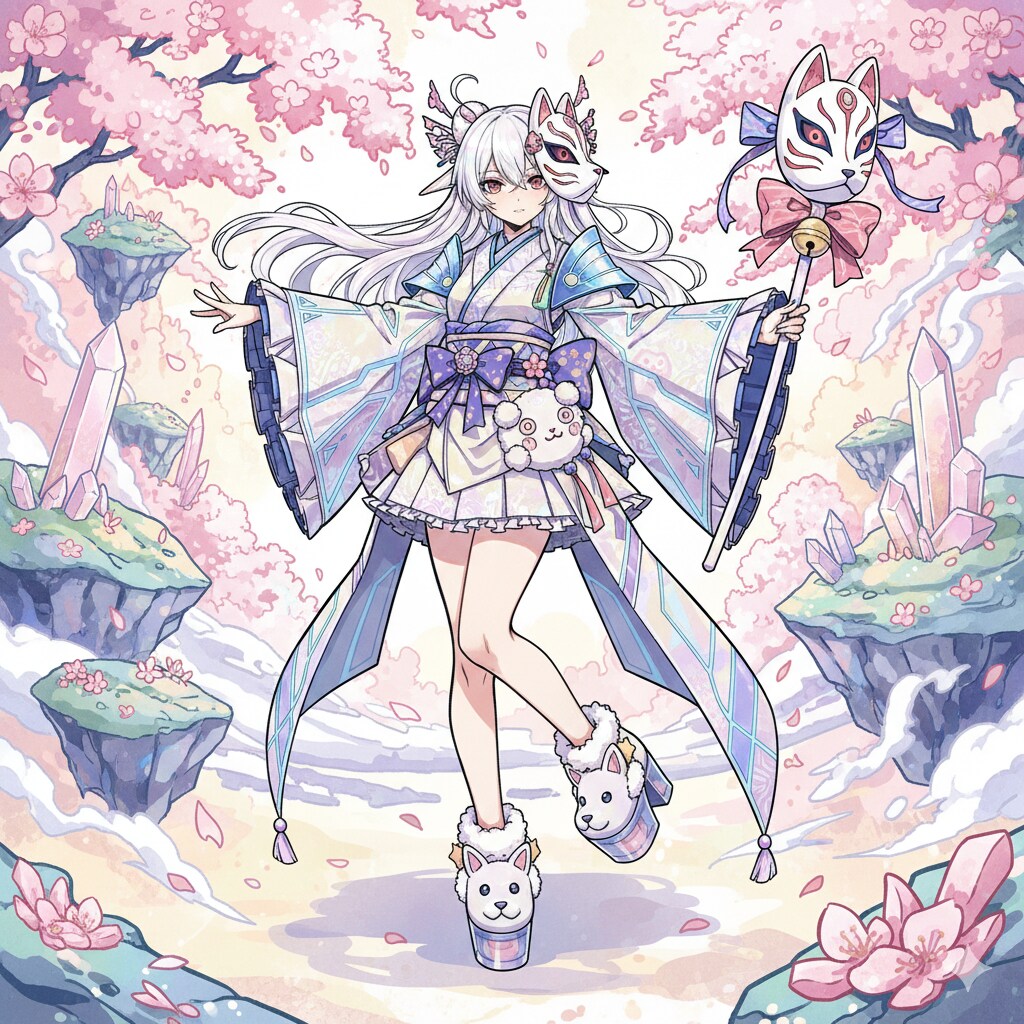 白髪の可愛い女の子【340】