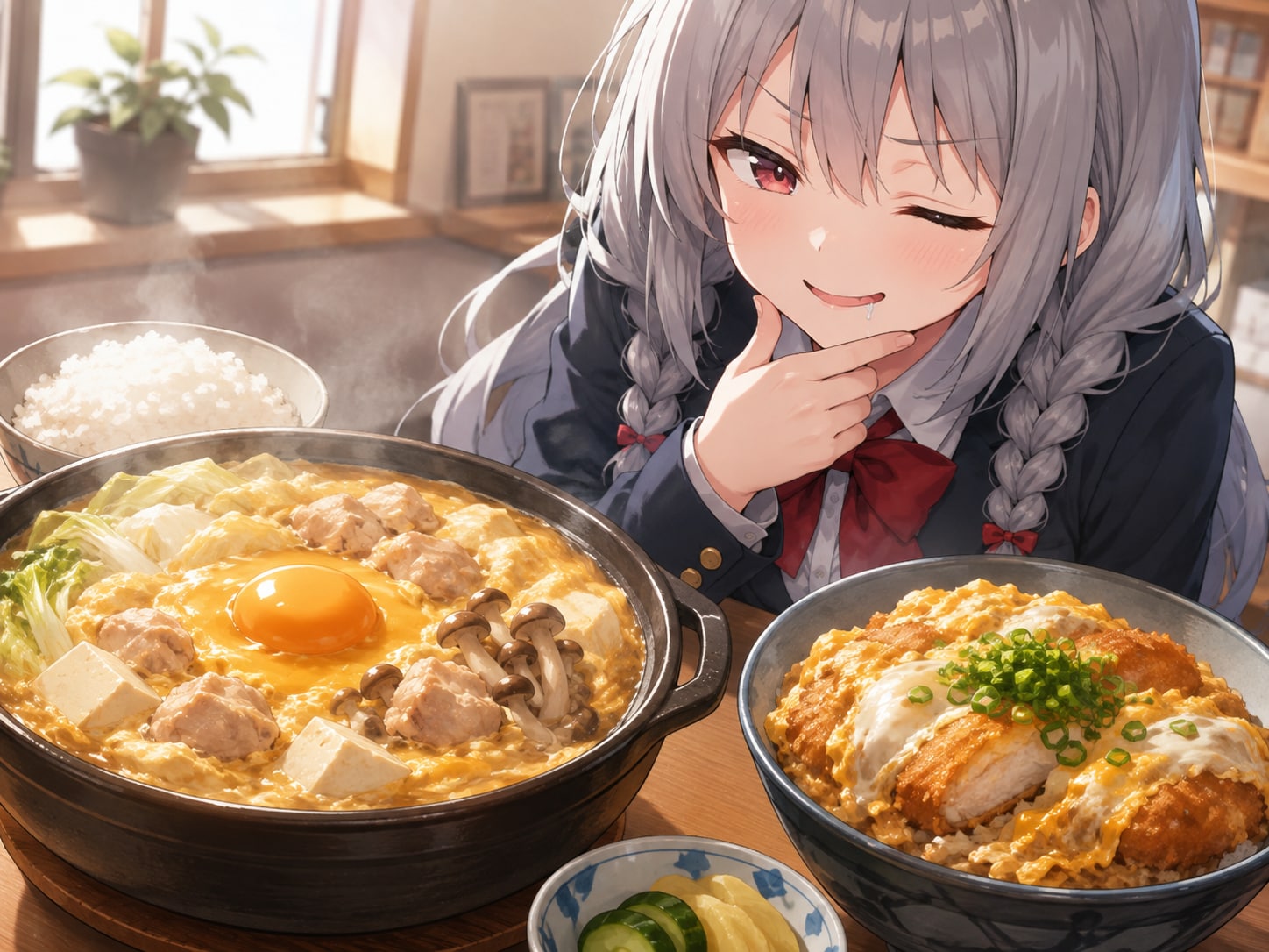 親子カツ丼/親子丼風鍋