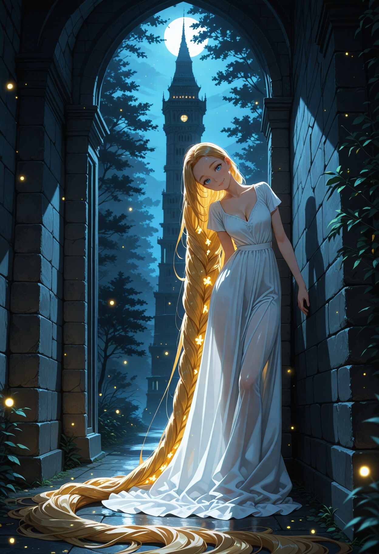 月夜のラプンツェル | の人気AIイラスト・グラビア