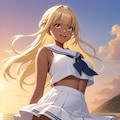セーラー服でパンチラ 2枚目
