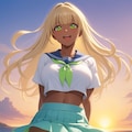 セーラー服でパンチラ 7枚目