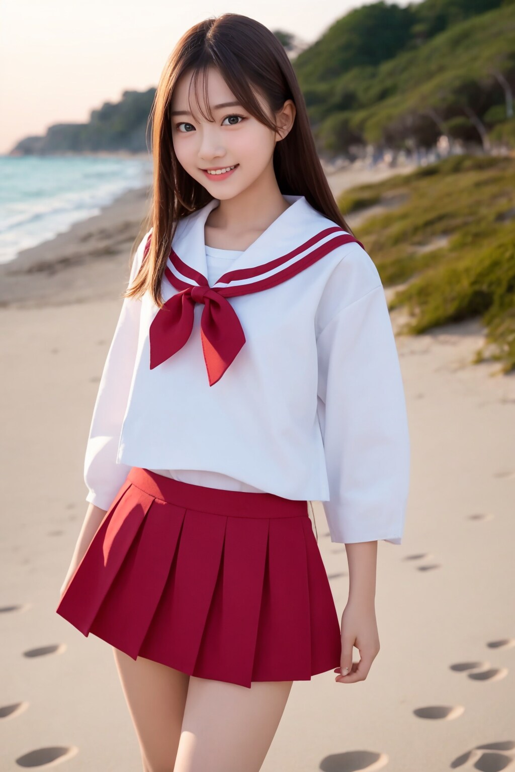 海辺の君６５ | の人気AIイラスト・グラビア