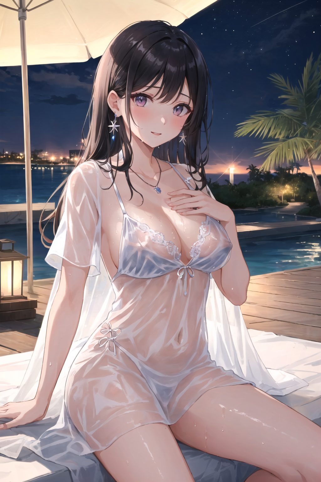 夜のリゾート